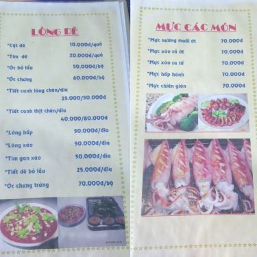 Thực đơn- Quán Ăn Lẩu Dê Tài Ký 2 - Khổng Tử