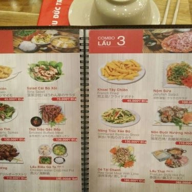 Thực đơn- Quán Ăn Lẩu Đức Trọc - Dịch Vọng Hậu