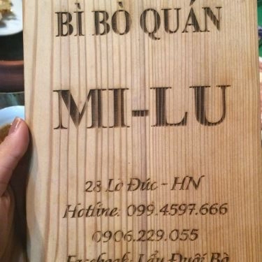 Thực đơn- Quán Ăn Lẩu Đuôi Bò - Lò Đúc