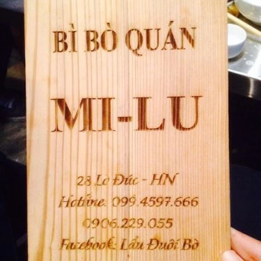Thực đơn- Quán Ăn Lẩu Đuôi Bò - Lò Đúc