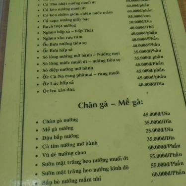 Thực đơn- Quán Ăn Lẩu Ếch Sáu Hiếu - Cây Trâm