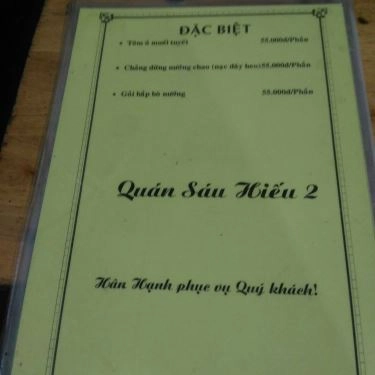 Thực đơn- Quán Ăn Lẩu Ếch Sáu Hiếu - Cây Trâm