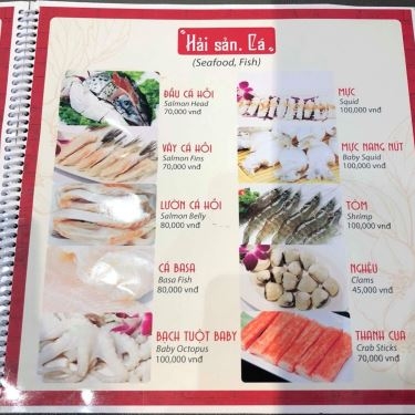 Thực đơn- Nhà Hàng Lẩu Hong Kong - Hotpot & Dimsum Town