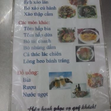 Thực đơn- Quán Ăn Lẩu Bò Mắm Ruốc - 30 Tháng 4