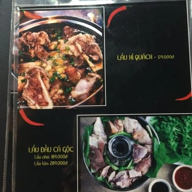 Thực đơn- Quán Ăn Lẩu Nung - Trương Vĩnh Ký