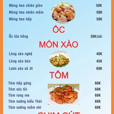 Thực đơn- Quán Ăn Lẩu Nướng Bé Út