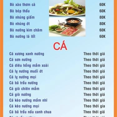Thực đơn- Quán Ăn Lẩu Nướng Bé Út