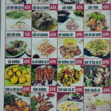 Thực đơn- Quán Ăn Lẩu Nướng Huế Ngon - Phạm Văn Đồng