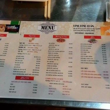 Thực đơn- Quán Ăn Lẩu & Nướng Leng Keng