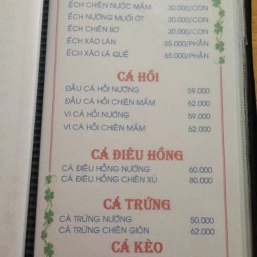 Thực đơn- Quán Ăn Lẩu & Nướng Ngói - Tây Thạnh