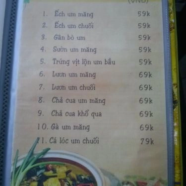 Thực đơn- Quán Ăn Lẩu & Nướng Quạt Mo