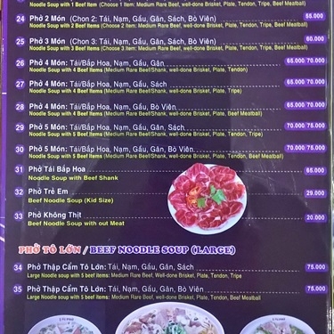 Thực đơn- Nhà Hàng Cơm Tấm Cali 15 - SC VivoCity