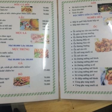 Thực đơn- Quán Ăn Lẩu Phương Hồ