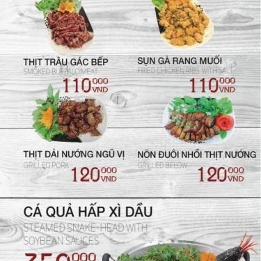 Thực đơn- Quán Ăn Lẩu Son - Vạn Phúc