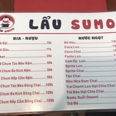 Thực đơn- Quán Ăn Lẩu Sumo - Lẩu Thái
