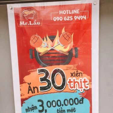 Thực đơn- Quán Ăn Mr Lẩu - Thịt Xiên Nướng & Lẩu Các Loại