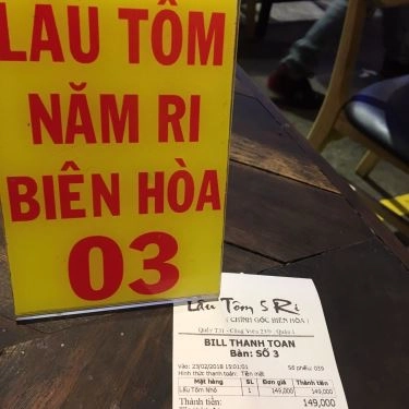 Thực đơn- Quán Ăn Lẩu Tôm 5 Ri Biên Hòa - Asiana Food Town