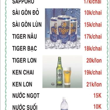 Thực đơn- Quán Ăn Lẩu Xanh Quán - Hải Sản Tươi Sống