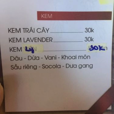 Thực đơn- Quán Ăn Lavender - Mì Cay & Trà Sữa