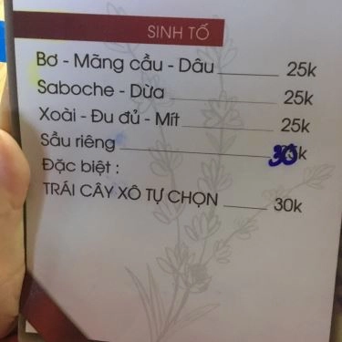 Thực đơn- Quán Ăn Lavender - Mì Cay & Trà Sữa