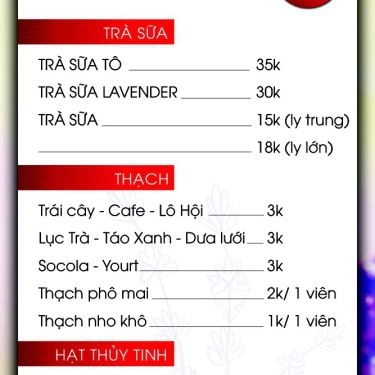 Thực đơn- Quán Ăn Lavender - Mì Cay & Trà Sữa