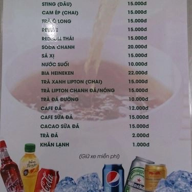 Thực đơn- Quán Ăn Lê Gia - Cơm Gà Hải Nam & Hủ Tiếu Nam Vang