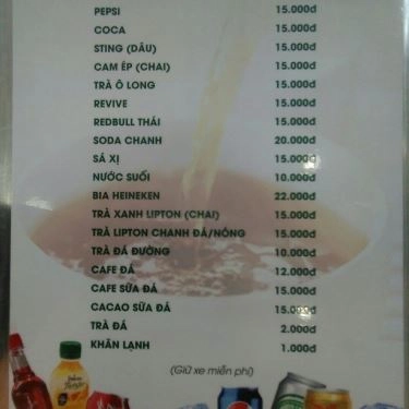 Thực đơn- Quán Ăn Lê Gia - Cơm Gà Hải Nam & Hủ Tiếu Nam Vang