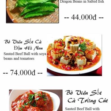 Thực đơn- Quán Ăn Lịch Tô - Lẩu Cá Khoai