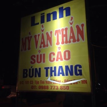 Thực đơn- Quán Ăn Linh - Mì Vằn Thắn & Bún Thang