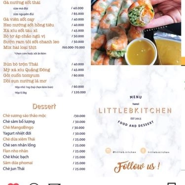 Thực đơn- Quán Ăn LittleB Kitchen - Coffee & Desert