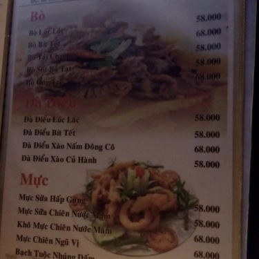 Thực đơn- Quán Ăn Lộc Ký - Trần Quang Diệu