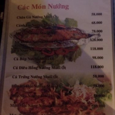 Thực đơn- Quán Ăn Lộc Ký - Trần Quang Diệu