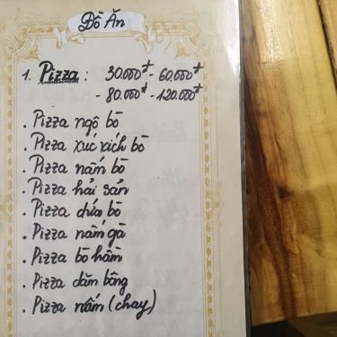 Thực đơn- Quán Ăn Long's Pizza Number Two