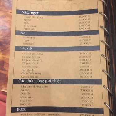 Thực đơn- Quán Ăn Lúa - Cơm Niêu & Cơm Vắt Món Việt