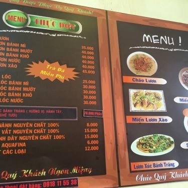 Thực đơn- Quán Ăn Lươn Nghệ An Bà Hai