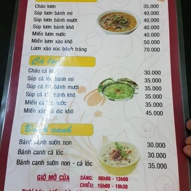 Thực đơn- Quán Ăn Lươn Nghệ An Bà Hai