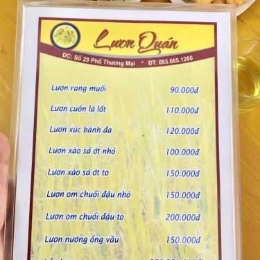 Thực đơn- Lươn Quán - Đặc Sản Xứ Nghệ