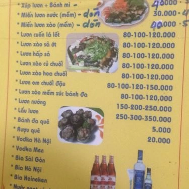 Thực đơn- Quán Ăn Lươn Quán - Hoàng Ngọc Phách