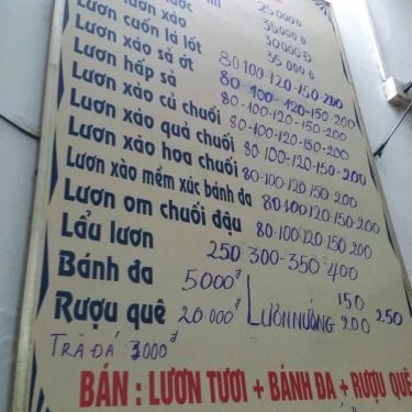 Thực đơn- Quán Ăn Lươn Quán - Hoàng Ngọc Phách
