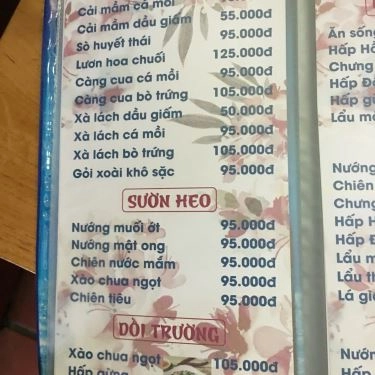 Thực đơn- Mai Ghé Nữa - Quán Ăn Hải Sản