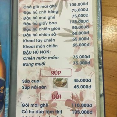 Thực đơn- Mai Ghé Nữa - Quán Ăn Hải Sản