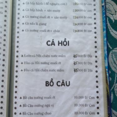 Thực đơn- Quán Ăn Cháo Cá Miền Tây 2