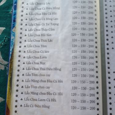 Thực đơn- Quán Ăn Cháo Cá Miền Tây 2