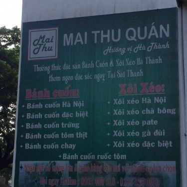 Thực đơn- Quán Ăn Mai Thu Quán - Nguyễn Hữu Thọ