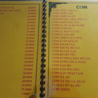 Thực đơn- Quán Ăn Mẫn Mẫn Mì Gia