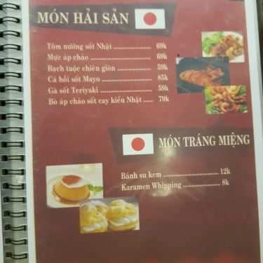 Thực đơn- Maru - Quán Ăn Nhật