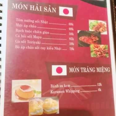 Thực đơn- Maru - Quán Ăn Nhật