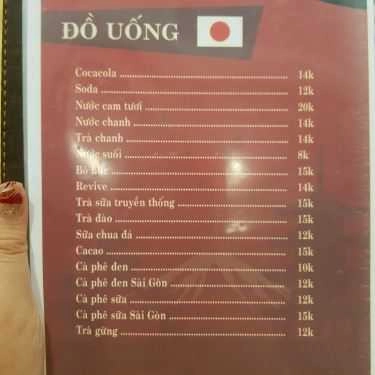 Thực đơn- Maru - Quán Ăn Nhật