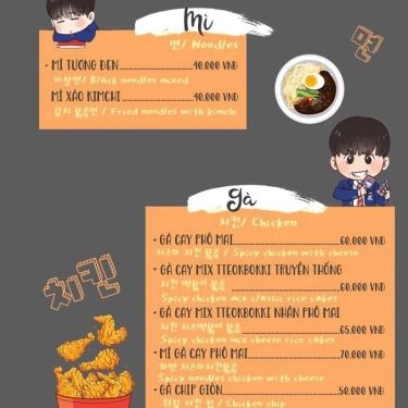 Thực đơn- Quán Ăn Masisseoyo Korean Foods