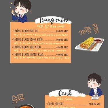 Thực đơn- Quán Ăn Masisseoyo Korean Foods